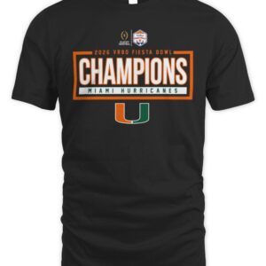 Miami Hurricanes 2026 Fiesta Bowl Champions T-shirt