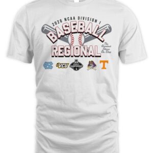 2026 NCAA Division I Baseball Regional Tennessee Volunteers T Shirt